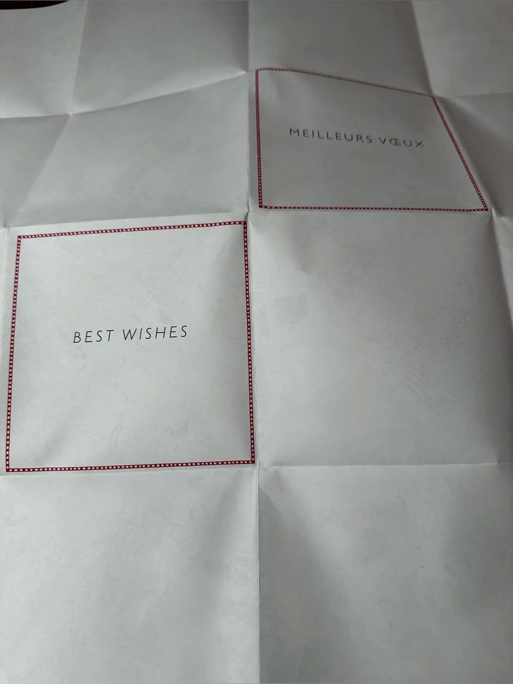 Hermes Red White and Navy Decorative Party Card Set with Envelope